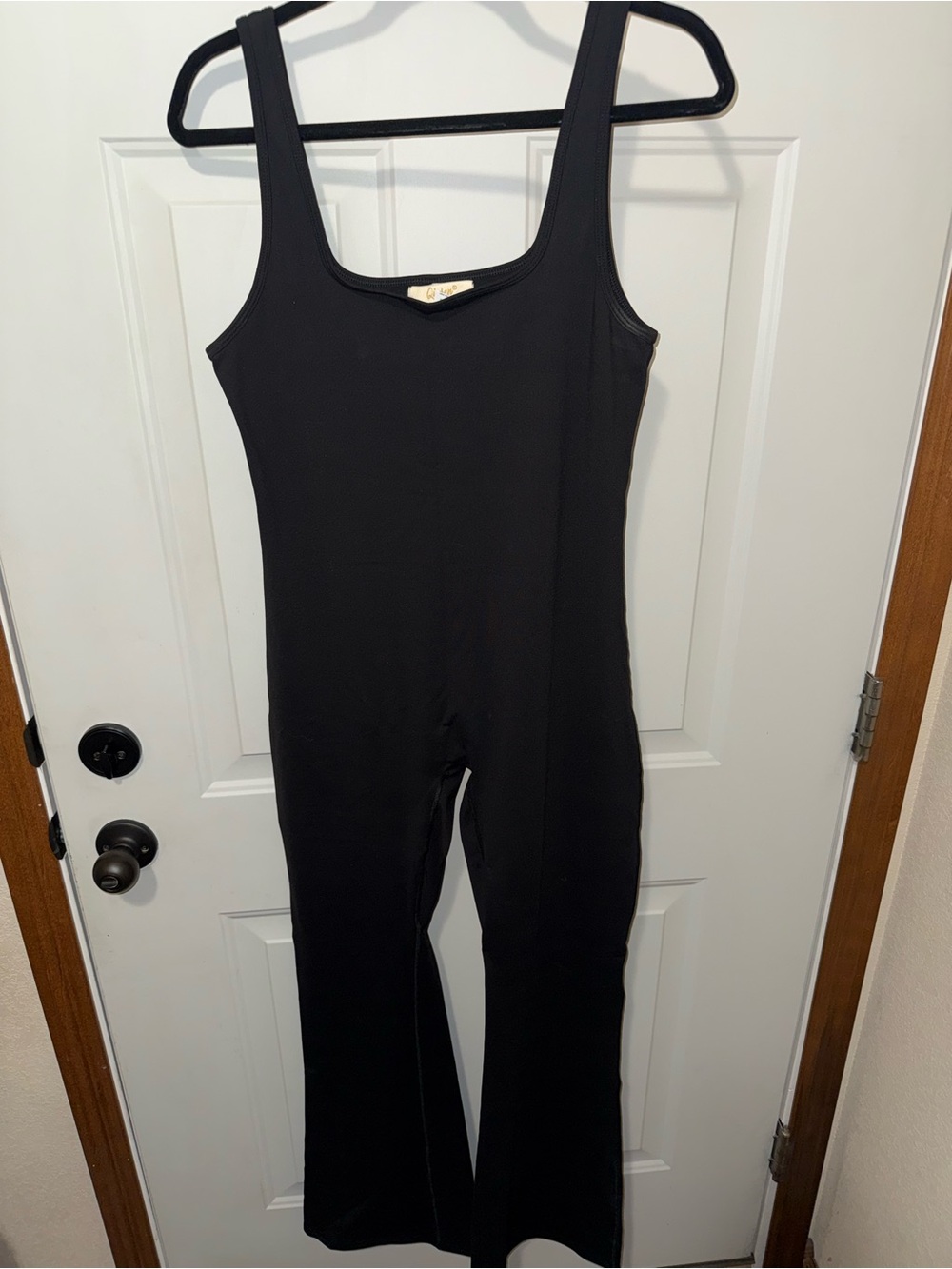 Women's Qinsen Black Tank Jumpsuit NWOTs